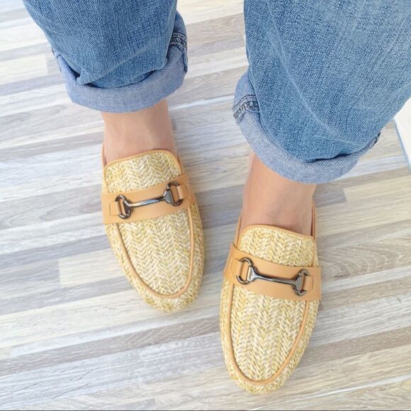 Cork Beige Woven Hand Flats - Picture 4 of 7